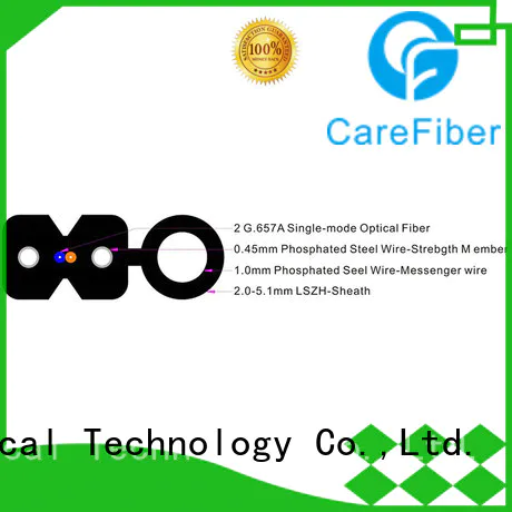 Carefiber reliable fiber optic drop wire factory for network