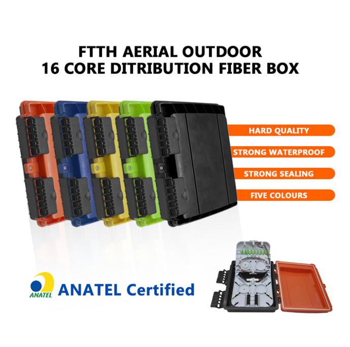 UV Resistant 16 Core Optical Fiber Distribution Box 5 Cores FTTH Aerial Outdoor