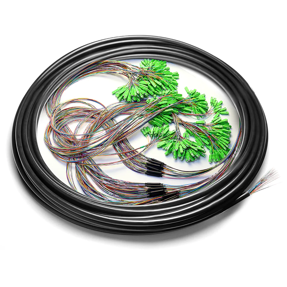 432 Cores SC / APC Fiber Optic Jumper Cables , G652D Simplex Fiber Patch Cord